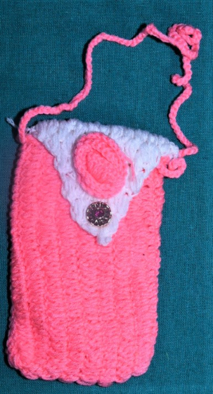 Embroided Hand Bag- Pink