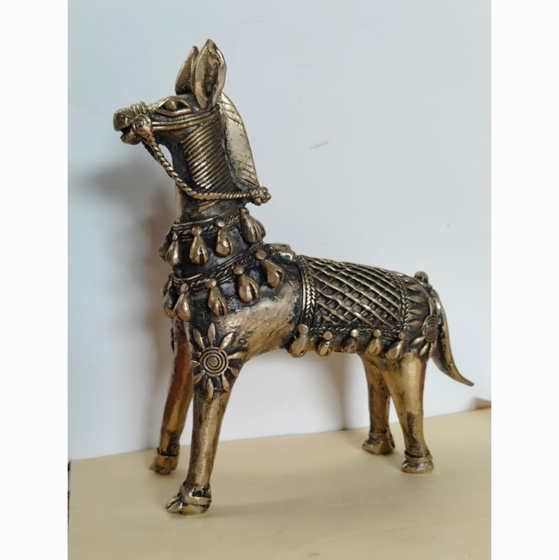 Handcrafted Brass Horse Statue