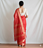 Maheshwari Zari Check Red Saree