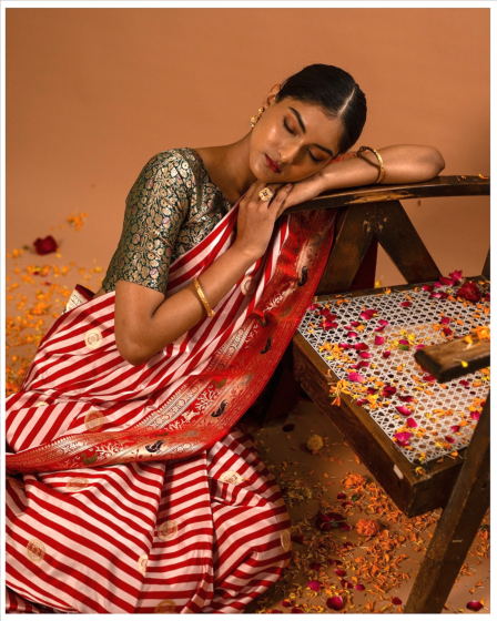 Maya Multicolor Banarasi Silk Saree with Meenakari Border 