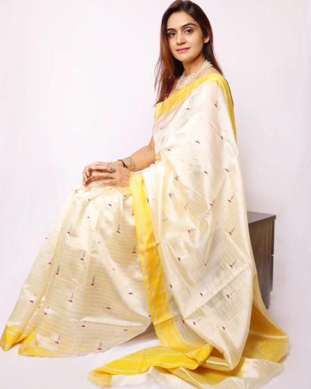 Chanderi Handloom Pattu Silk Saree