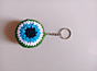 Amigurumi Evil Eye Key Chain Green 