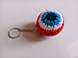 Amigurumi Evil Eye Key Chain Red