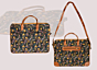 Premium Leather and Fabric Laptop Bag | Floral Print