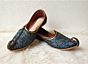 Modern Blue Leather Womens Jutti