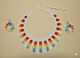 Fiesta Bloom Handcrafted Glass Bead Necklace and Earring Set