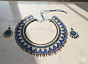 Harmony Glass Beads Necklace & Earring Set | Blue