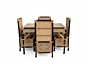 BAMBOO WAALAH Dinning Table 4 Seater for Family Set of 4 Chair and 1 Centre Table 