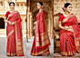 Pure Banarasi Handloom Katan Silk Saree | Red