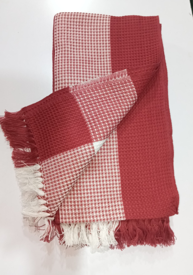 Honey Comb Towel (Brown and White)