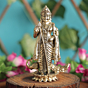 Brass Kartikeya Idol | Lord Murugan Brass Statue for Home Temple & Pooja Decor BH11365