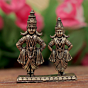 Mini Brass Vitthal Rukmini Idol For Home Temple & Gift BH12432