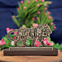 White Metal Lion Big Showpiece Decorative Lion Statue for Home Decor, Office & Gift, BH12330