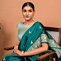 Neev Booti Handwoven Banarasi Silk Saree in Green