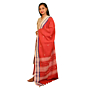 Kotpad Handloom Cotton Dupatta | Brick Red with Tribal Motifs