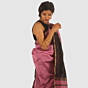 Grace in Rose and Black Maheshwari Handloom Saree