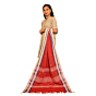 Kotpad Handloom Cotton Dupatta | Brick Red with Tribal Motifs