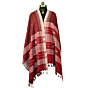 Authentic Kotpad Handloom Cotton Dupatta | Natural Aal Dyed Tribal Weave | Deep Maroon Dupatta with White Traditional Motifs | Handwoven by Koraput Artisans