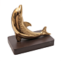 White Metal Dolphin Showpiece, BH12311