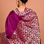 Kadhiyal Handwoven Banarasi Silk Saree in Deep Wine