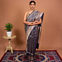 Navrang Handwoven Banarasi Saree in Deep Blue
