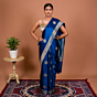Tribogh Handwoven Banarasi Saree in Blue