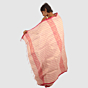 Classic Pink Maheshwari Handloom Cotton Silk Saree with Zari