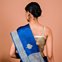 Tribogh Handwoven Banarasi Saree in Blue