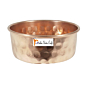 Prisha India Craft Hammered Design Pure Copper Serving Bowl, 3.5 Inch, Set of 8