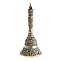 Brass Pooja Bell | Handcrafted Brass Ghanti for Temple & Home Mandir, BH11879