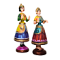 Raja Rani Thanjavur Dancing Doll | Paper Mache | 12 inches