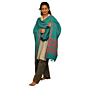 Authentic Kotpad Cotton Dupatta | Teal Green with Red Tribal Motifs | Handwoven Odisha