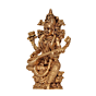Mini Brass Goddess Saraswati Statue for Home Temple, Study Table, Office Desk & Vasant Panchami Decoration BH12017