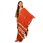 Authentic Kotpad Cotton Dupatta | Rust Red with Tribal Motifs | Handwoven Odisha