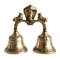 Brass Pooja Bell | Heavy Brass Ghanti for Temple, Aarti & Home Mandir BH11865