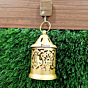 Antique Metal Lantern and Hanging Tealight Holder for Home Decor Items  Golden