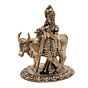 Mini Brass Krishna with Cow Idol for Home Temple & Gift BH12437