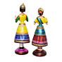 Raja Rani Thanjavur Dancing Doll | Paper Mache | 12 inches