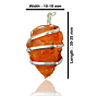Carnelian Wire Wrapped Crystal Stone Pendant