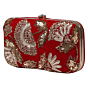 Embellished Ethnic Party Wear Clutch | Red 