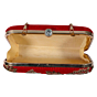 Embellished Ethnic Party Wear Clutch | Red 