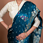 Nirvana Handwoven Banaras Saree Turquoise