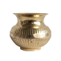 Brass Pot Small Decorative Brass Kalash Pot for Home Temple & Pooja Decor BH11837