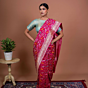 Shikargah Handwoven Banarasi Silk Magenta Saree