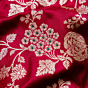 Anar Jaal Handwoven Banarasi Saree Radiant Red