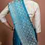 Triveni Handwoven Banarasi Saree Turquoise