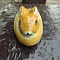 Handcrafted Kashmiri Paper Mache Rabbit Trinket Box| Yellow