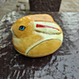 Handcrafted Kashmiri Paper Mache Rabbit Trinket Box| Yellow