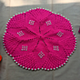 Handcrafted Crochet Thali Cover with Pearl Accents|Rani Pink