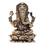 Brass Ganesh Small Idol for Home Temple, Car Dashboard & Gift BH12374